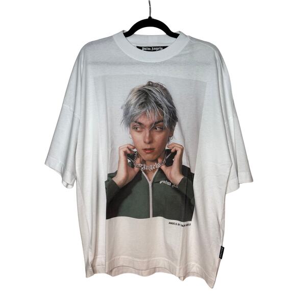 Palm Angels x David Sims Oversized Photo Print T-Shirt XS White Black NWT - Picture 2 of 7